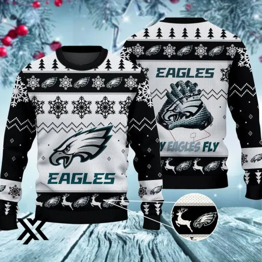 Discover football Eagles Ugly Christmas Sweater 2025
