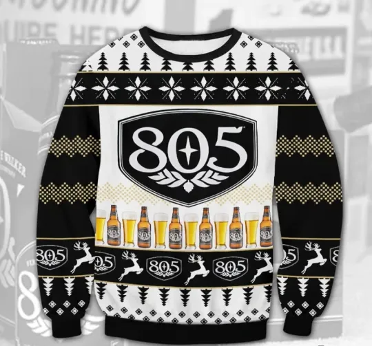 Discover 805 Beer Ugly Christmas Sweater Unisex Funny Holiday Pullover Gift for Beer Love
