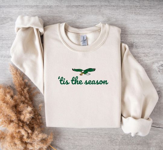 Discover Tis The Season Philadelphia Football Holiday Sweatshirt and Hoodie, Retro Vintage Christmas Spirit Tee
