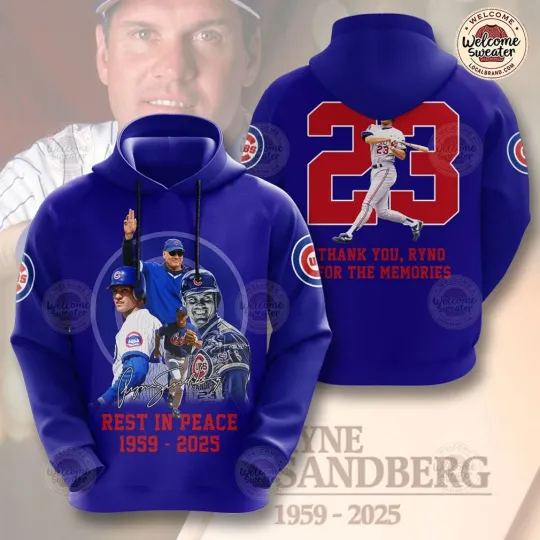 Discover Cubs x Ryne Sandberg 3D Hoodie Legend 1959-2025