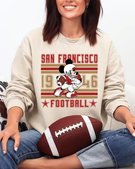 Discover Mickey San Francisco Football Sweatshirt, Family Matching Game Day Sweatshirt