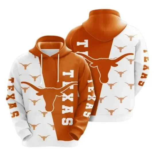 Discover Texas Football 3D Hoodie, Hook ’Em Spirit Bold College Graphic Gift