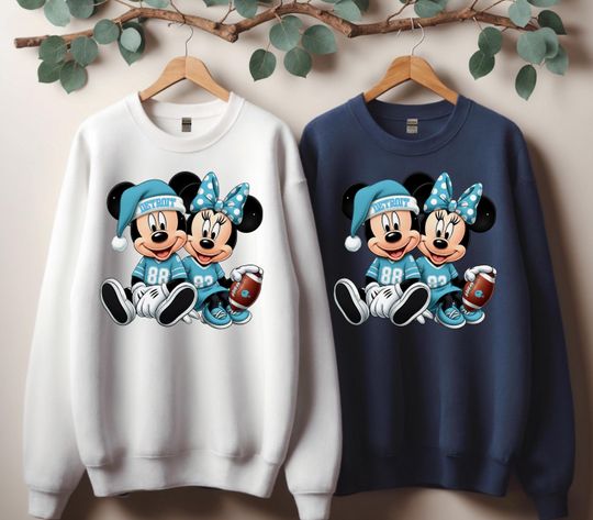 Discover Detroit Game Day Christmas Sweatshirt, Festive Detorit Couple Sweatshirt