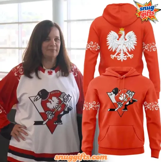 Discover Pittsburgh Penguin Celebrate Polish Heritage Night Orange 3D Hoodie