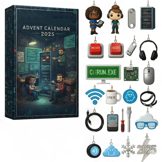 Christmas Countdown IT Technology Advent Calendar 24 Days 2D Blind Box Kid Gifts