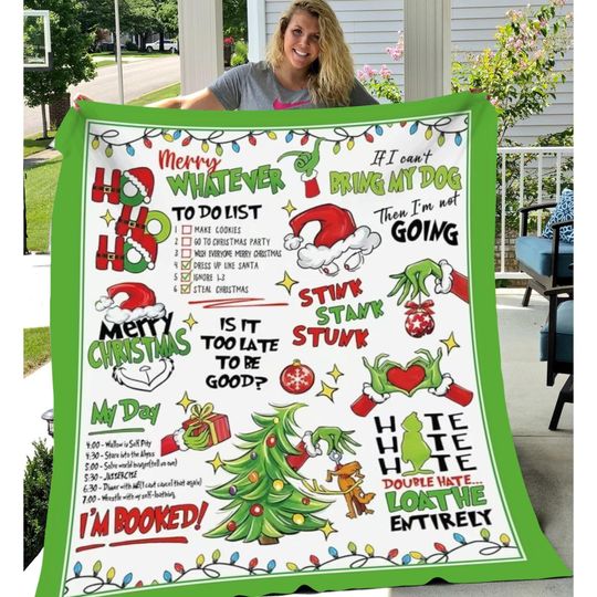 Discover Sti Sta Stu Fleece Blanket, Funny Christmas Throw Inspired by Classic Holiday Movie