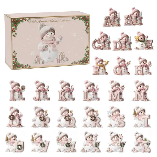 Discover Christmas Countdown Snowman With Alphabet Advent Calendar 24 Days 2D Blind Boxes