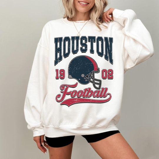 Discover Houston Football Est 1902 Retro Game Day Vintage Sweatshirt