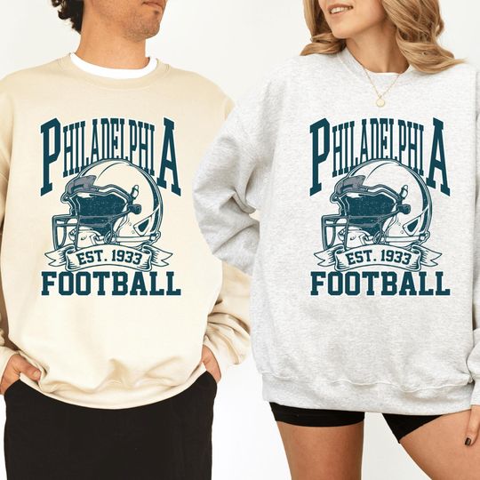 Discover Philadelphia Football Est 1933 Retro Vintage Sweatshirt