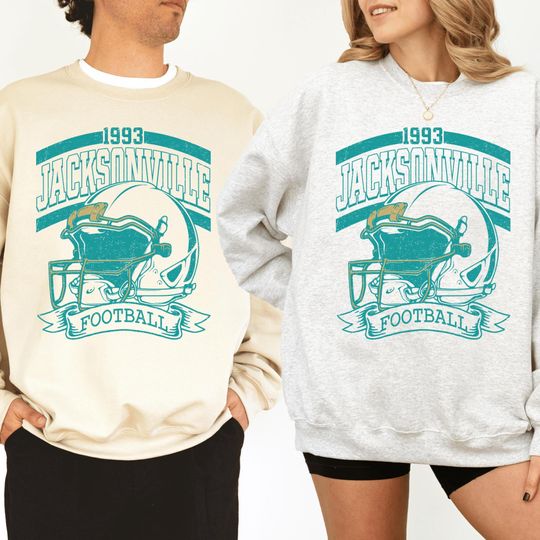Discover Jacksonville Football Sweatshirt, Retro Helmet Jacksonville Kids Sweatshirt