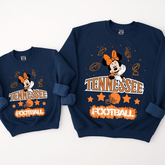 Discover Minnie Tennessee T-Shirt and Sweathirt, Tennessee Football Kids Tee