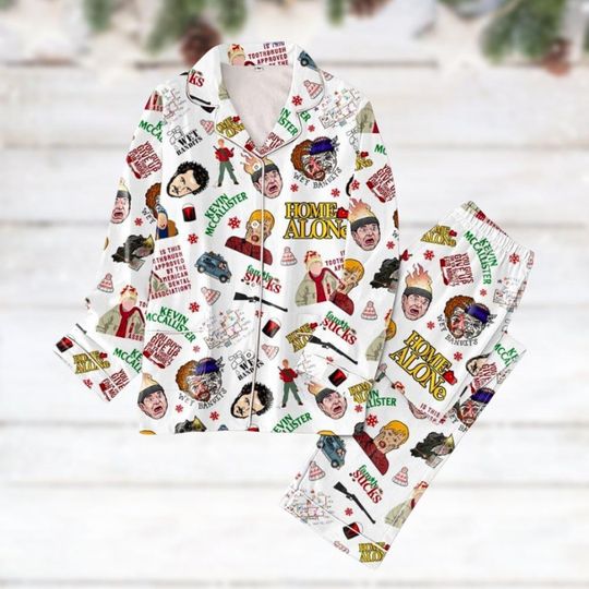 Home Alone Christmas Pajamas Set, Kevin Home Alone Xmas Pajamas, Funny Christmas Movie Loungewear, Matching Holiday Sleepwear Gifts