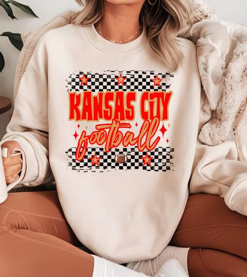 Discover Kansas City Football Sweatshirt, Retro Kansas Sweatshirt, Kansas City Toddler And Youth Sweatshirt