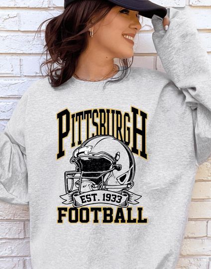 Discover Pittsburgh Football Sweatshirt, Retro Helmet Vintage Tee