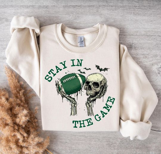 Discover Philadelphia Football Halloween Sweatshirt, Spooky Skull Skeleton Philly Game Day Tee