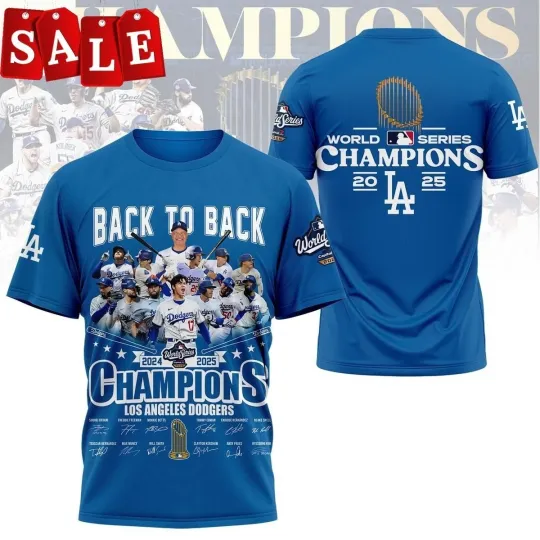 Discover HOT! Los Angeles Do.d.ger 2025 World Series Champs Back To Back Rosters