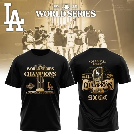 Discover HOT HOT! 2025 Los Angeles Dodgers Back To Back Champions 9x World Series Champs