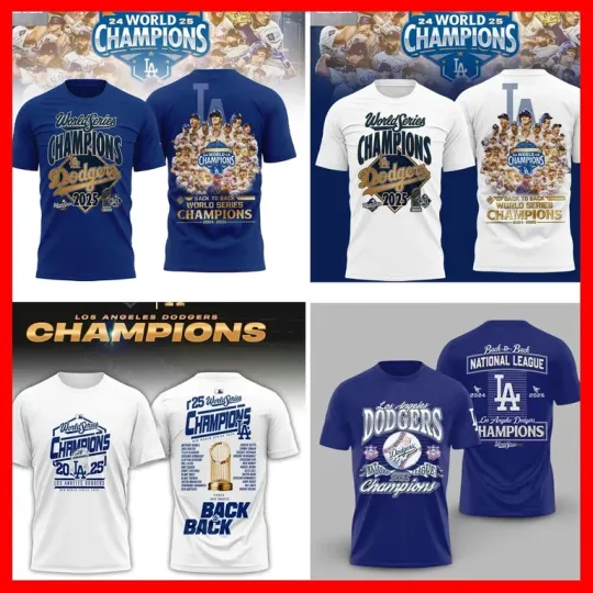 Dodgers World Series Champions Back to Back 3D T-Shirt