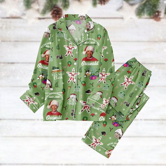 Griswold Christmas National Lampoon Vacation Pajamas Set, Xmas Movie Women Pajamas, You Serious Clark Family Pjs, Xmas Holiday Gift