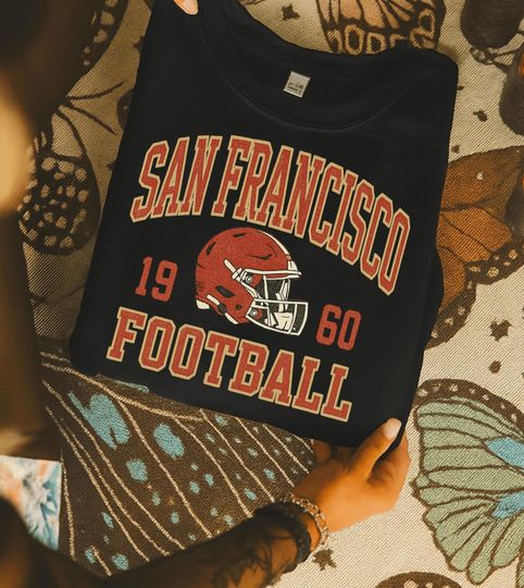 Discover Retro San Francisco Football Sweatshirt and Hoodie | San Francisco Vintage Fan Crewneck