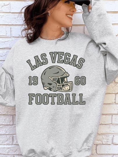 Discover Las Vegas Football Retro Distressed Helmet Sweatshirt