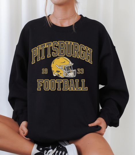 Discover Vintage Pittsburgh Football Sweatshirt, Distressed 1933 Game Day Sweatshirt