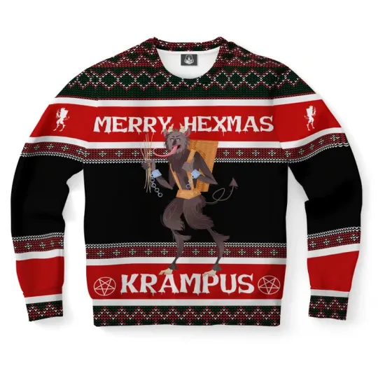 Discover Merry Hexmas Krampus Ugly Christmas Sweater, Christmas…