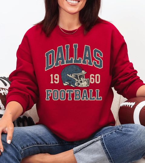 Discover Vintage Dallas Football Sweatshirt, Distressed Dallas Game Day Sweatshirt