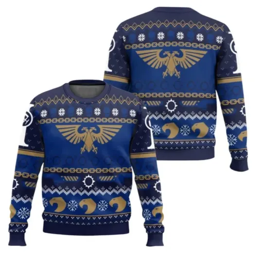 Discover 2025 Warhammer Icy Imperium Iconic Ugly Christmas Sweater