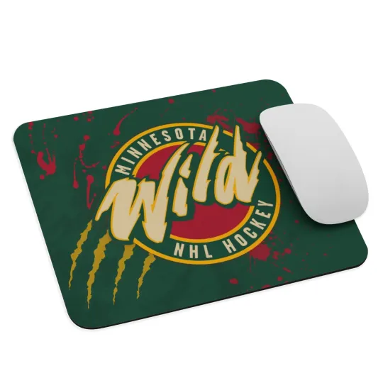 Discover Minnesota Wild Mouse Pad 9.5x7.75 inch 25th Anniversary Retro Logo Wild