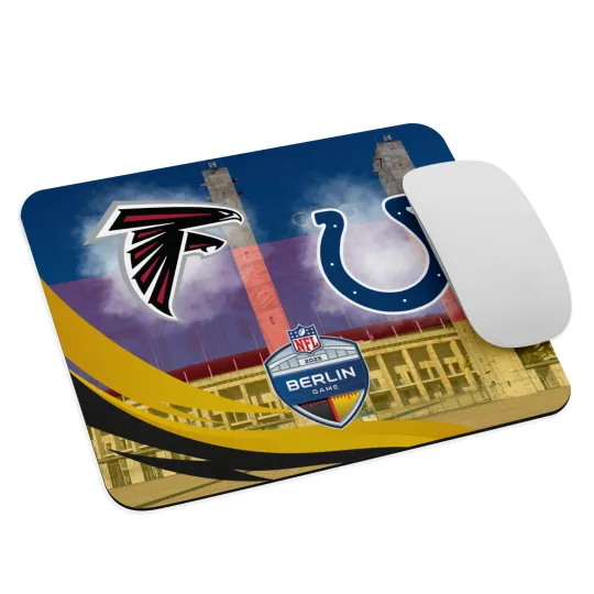 Discover football International Games Berlin 2025 Mouse Pad 9.5x7.75 inch Falcons @ Colts