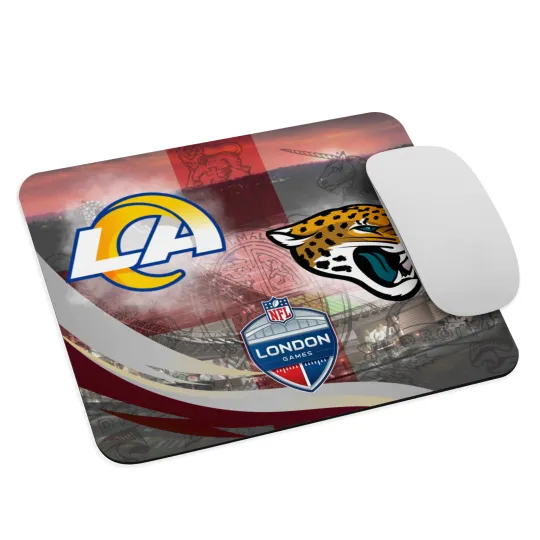 Discover football International Games London 2025 Mouse Pad 9.5x7.75 inch Rams @ Jaguars
