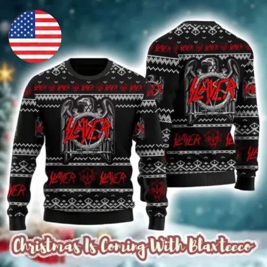Slayer Band Eagle Logo Christmas Ugly Sweater