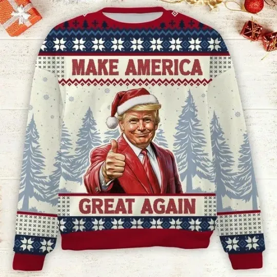 Discover Make America Great Again, Trump 2024 Ugly Sweater, Trump Supporters Christmas