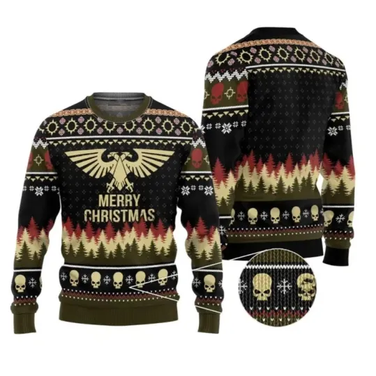 Discover 2025 Christmas Warhammer Imperium Iconic Ugly Christmas Sweater