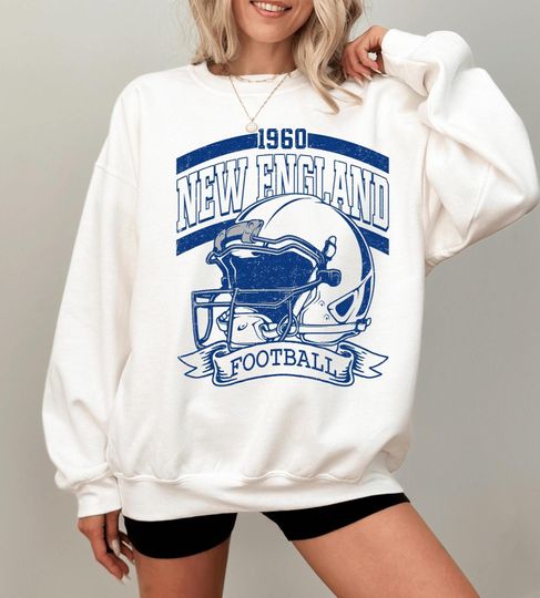Discover Retro New England Football Sweatshirt, Vintage New England Gameday Sweatshirt