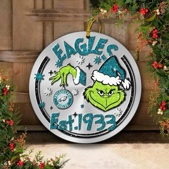 Discover Philadelphia Football Eagless Team Christmas Ceramic Ornament Gift