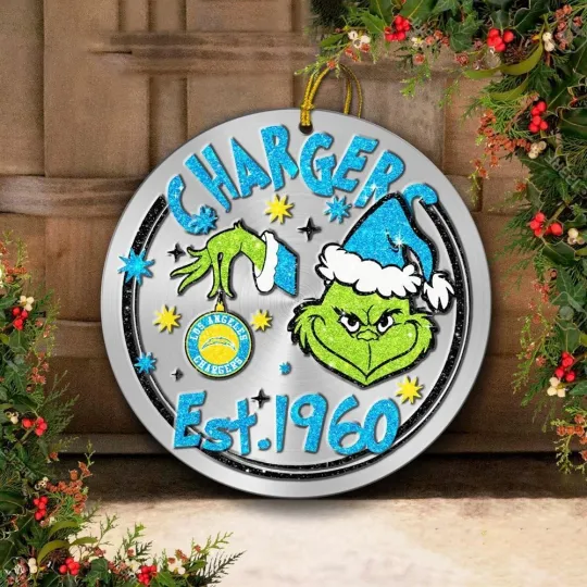 Discover Los Angeles Football Chargerss Team Christmas Ceramic Ornament Gift