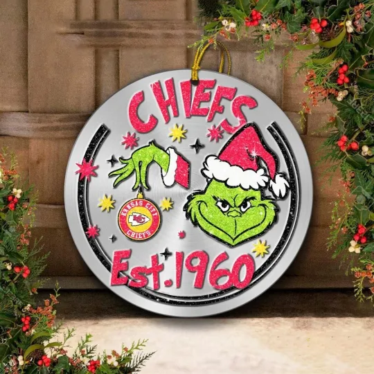 Discover Kansas City Football Chiefss Team Christmas Ceramic Ornament Gift