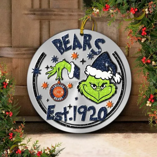 Discover Chicago Football Bearss Team Christmas Ceramic Ornament Gift Decor