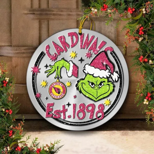 Discover Arizonna Football Team Cardinalss Christmas Ceramic Ornament Gift