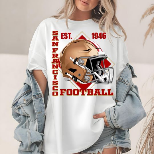Discover San Francisco Football T-Shirt, Football Helmet Shirt, Gift for Fan