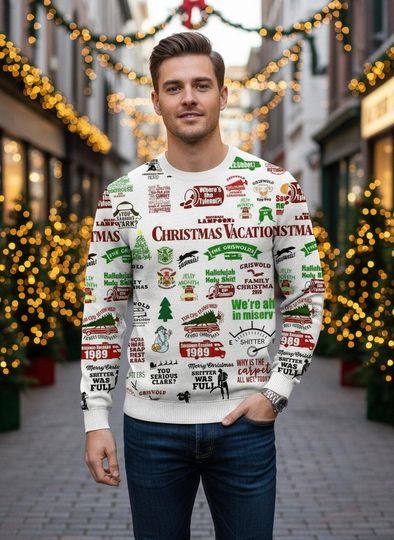 Discover Christmas Vacation Ugly Christmas Sweater, National Lampoon Sweater, Xmas Holiday Gift For Men Women