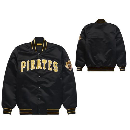 Discover Pittsburgh Pirates Varsity Jacket Black Baseball Bomber Jacket Unisex