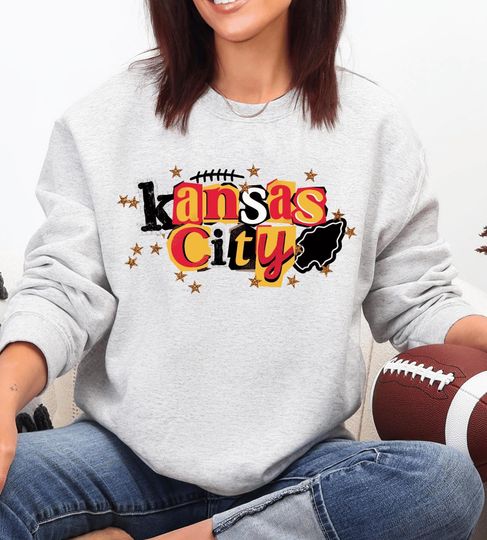Discover Kansas City Retro Stars Shirt and Sweatshirt | 90s KC Game Day Football Fan Sweatshirt