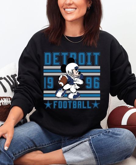 Discover Mickey Detroit Football Sweatshirt, Sunday Football Family Matching Tee