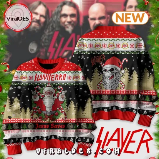 Discover Slayer Santa Claus Christmas Ugly Sweater Viraldes Store