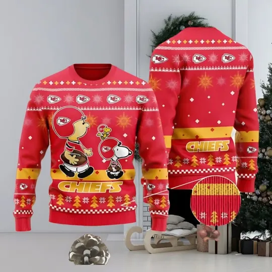 Discover XMAS K.C Funny Charlie Brown Peanuts Snoopy Ugly Christmas Sweater