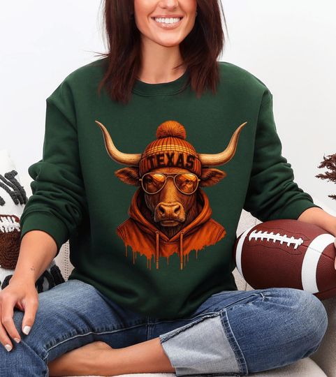 Discover Texas Football Sweatshirt | Game Day Crewneck | Unisex Fall Football Shirt