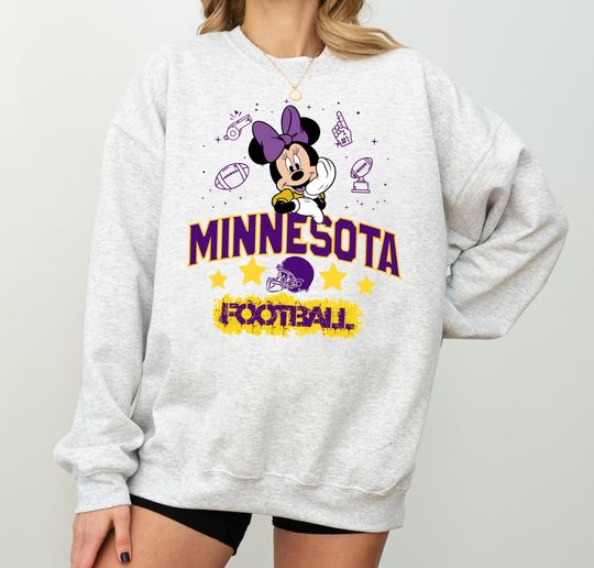 Discover Minnie Minnesota Football Sweatshirt, Game Day Outfit  Cute Disney Fan Apparel